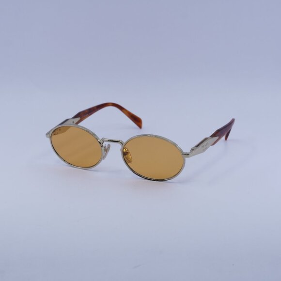 Prada PR65ZS ZVN02Z Sunglasses Gold Oval Frame main image 6